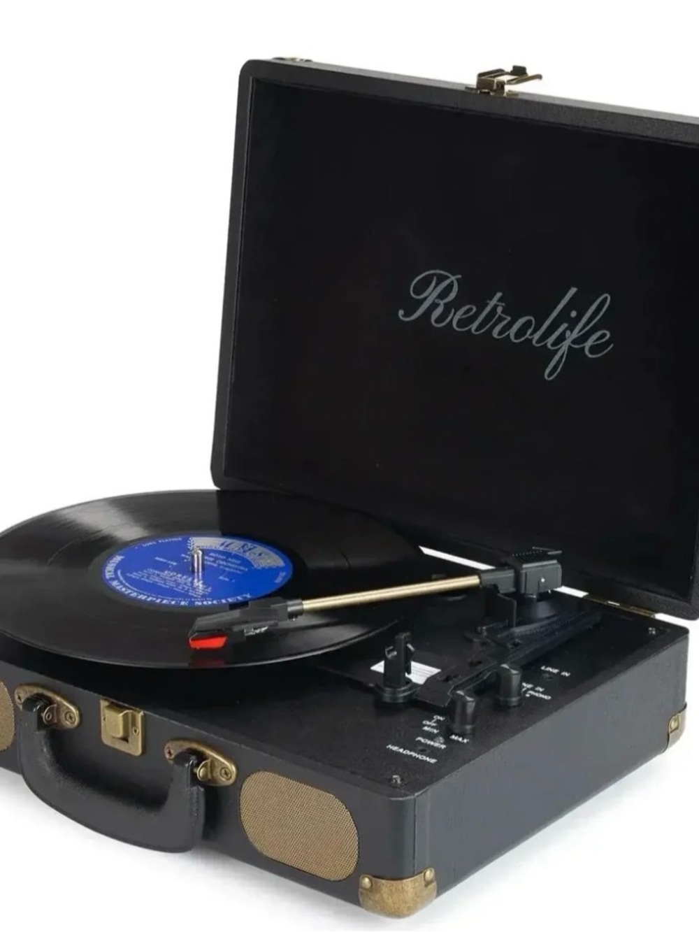 BRAND NEW - Black Portable Record Player Turntable